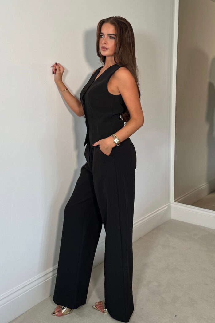 Jo Pleat Detail Tailored Trouser Black *NEW FIT* - Image 2