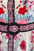 Brady Contrast Placket Floral Shirt Mini Dress