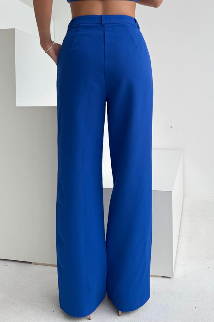 Jo Pleat Detail Tailored Trouser Royal Blue *NEW FIT* - Image 6