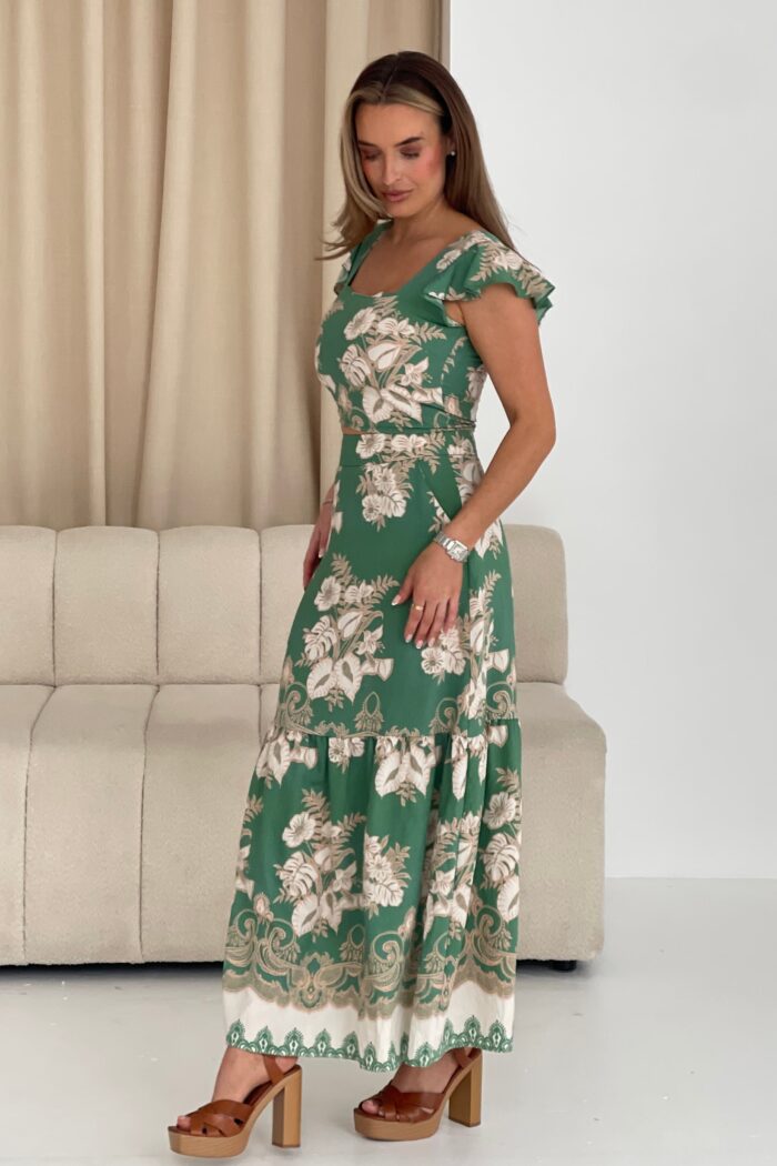 Blossom Green Floral Skirt - Image 4