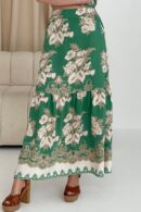 Blossom Green Floral Skirt