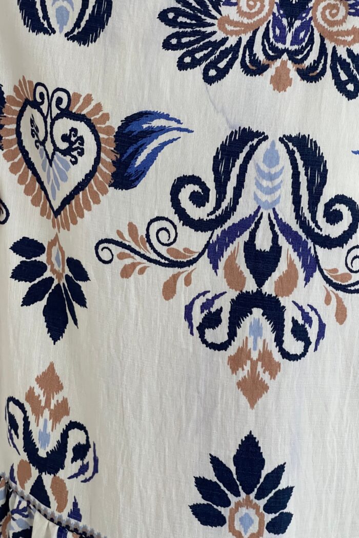 Blossom Cream Abstract Print Skirt - Image 6