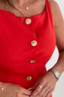Sian Tailored Boat Neck Mini Dress Red