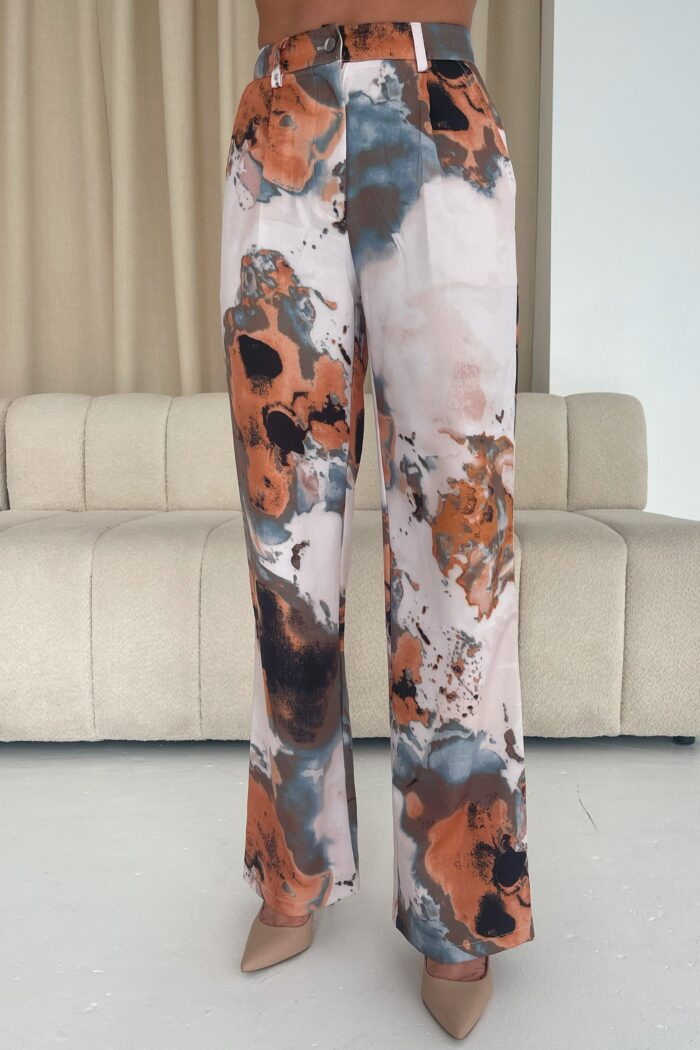 Jo Pleat Detail Tailored Trouser Grey Marble - Image 2