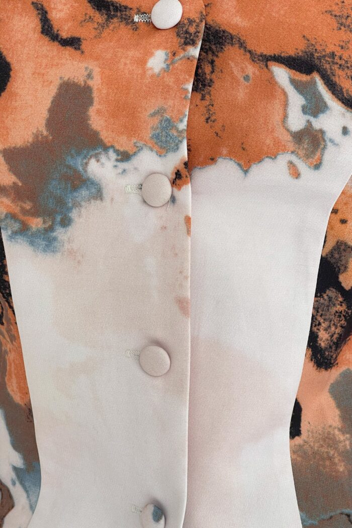Bobbi Tailored Waistcoat Grey Marble - Image 6