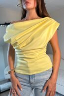 Donna Asymmetric Top Yellow