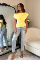 Donna Asymmetric Top Yellow