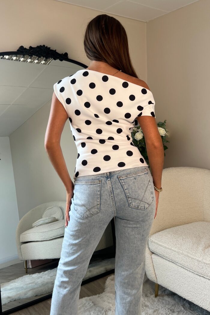 Donna Asymmetric Top White Spot - Image 5